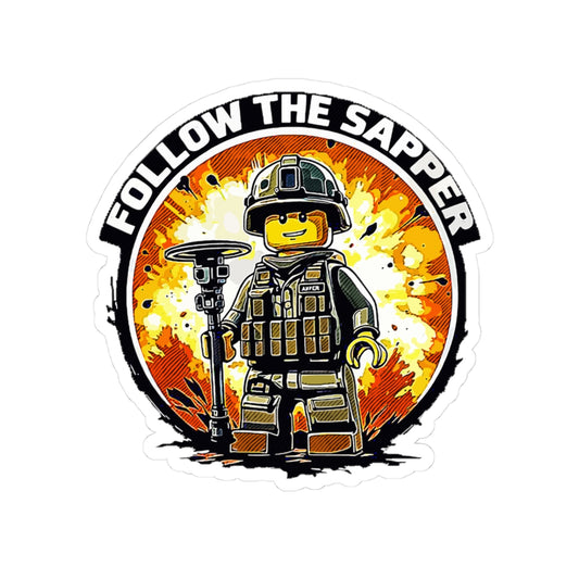 Follow The Sapper Kiss-Cut Stickers